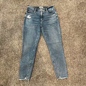 Ann Taylor Loft Women’s Blue Denim Pants Curvy High Waist Skinny Ankle Size 28 6